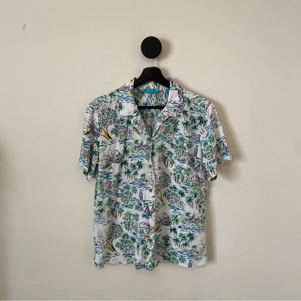 Tori Richard Men’s Hawaiian Toile Shirt Medium